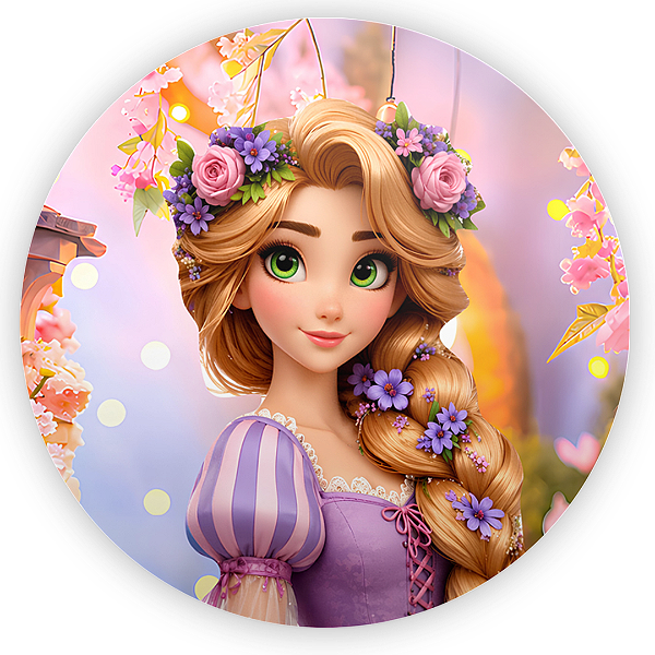 Capa Mini Painel Sublimado - Rapunzel Enrolados