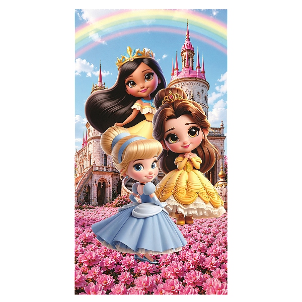 Capa Mini Faixa Lateral Sublimado - Princesas