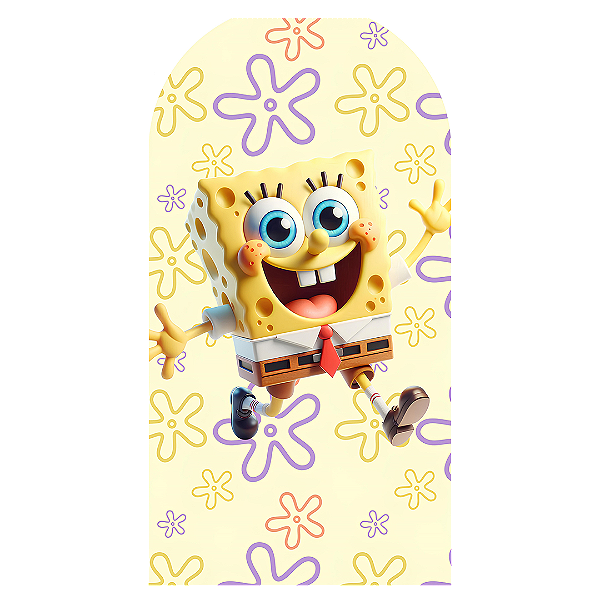 Capa Mini Faixa Lateral Sublimado - Bob Esponja