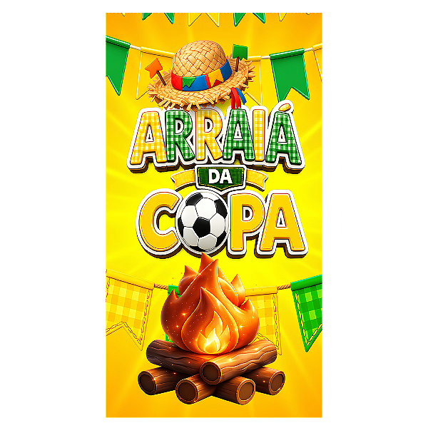 Capa Mini Faixa Lateral Sublimado - Copa do Mundo Arraia Festa Junina