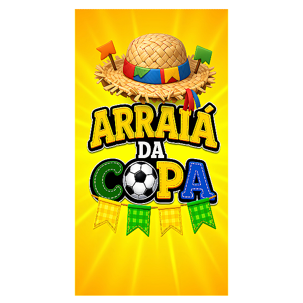 Capa Mini Faixa Lateral Sublimado - Copa do Mundo Arraia Festa Junina