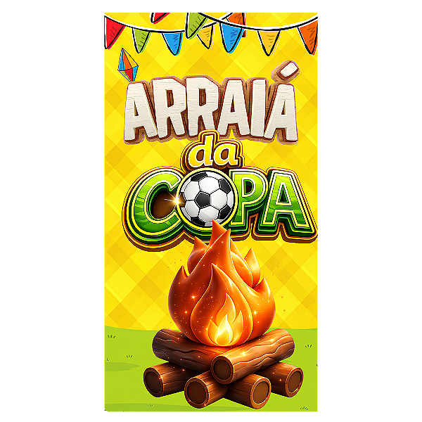 Capa Mini Faixa Lateral Sublimado - Copa do Mundo Arraia Festa Junina