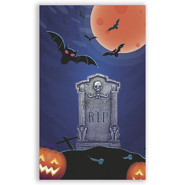 Capa Mini Faixa Lateral Sublimado - Dia das Bruxas Halloween