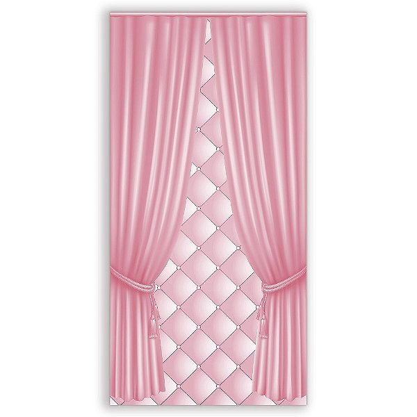 Capa Mini Faixa Lateral Sublimado - Capitone Cortina Rosa