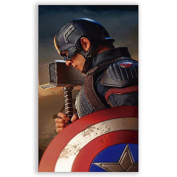Capa Mini Faixa Lateral Sublimado - Capitao America