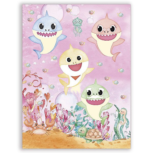 Capa Mini Faixa Lateral Sublimado - Baby Shark
