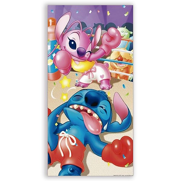 Capa Mini Faixa Lateral Sublimado - Stitch e Angel (Lilo e Stitch)