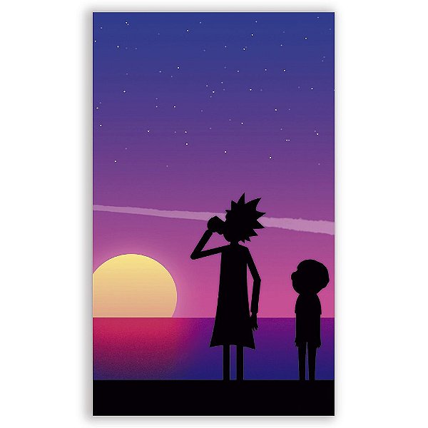 Capa Mini Faixa Lateral Sublimado - Rick and Morty