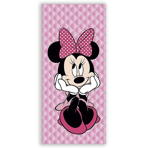 Capa Mini Faixa Lateral Sublimado - Minnie Rosa