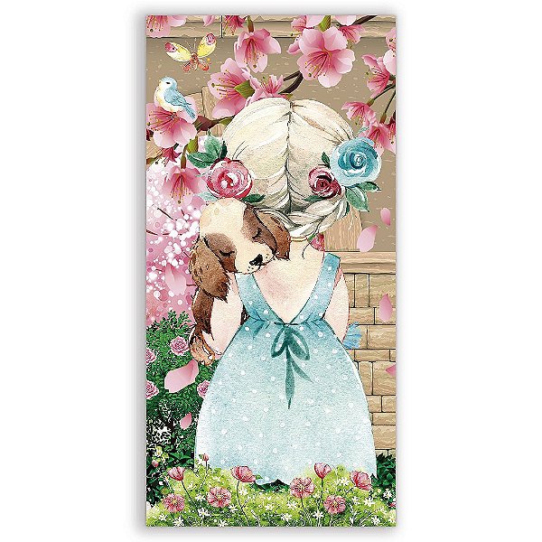 Capa Mini Faixa Lateral Sublimado - Menina Jardim