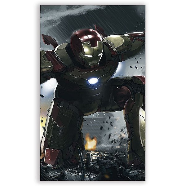 Capa Mini Faixa Lateral Sublimado - Homem de Ferro
