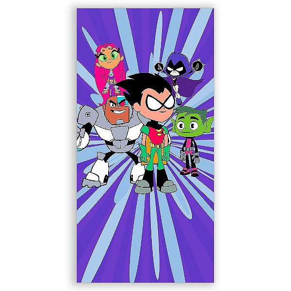 Capa Mini Faixa Lateral Sublimado - Teen Titans