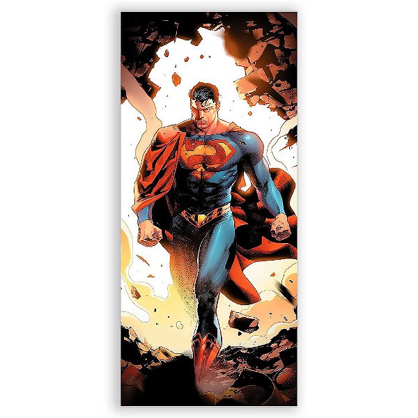 Capa Mini Faixa Lateral Sublimado - Super Homem