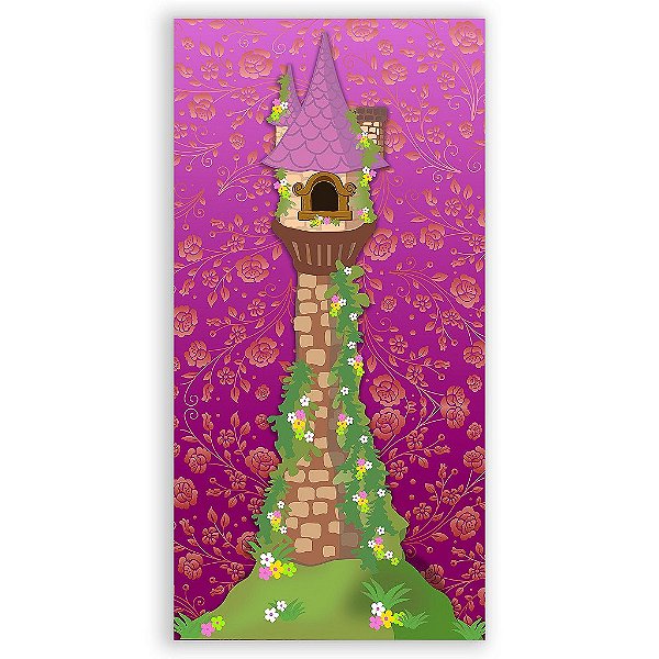 Capa Mini Faixa Lateral Sublimado - Rapunzel