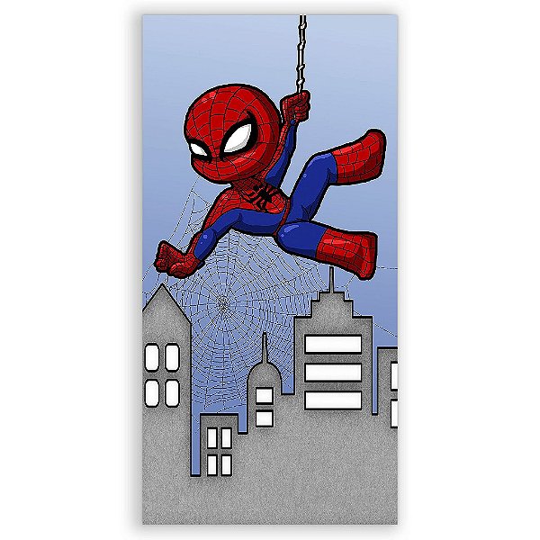 Capa Mini Faixa Lateral Sublimado - Homem Aranha Cute