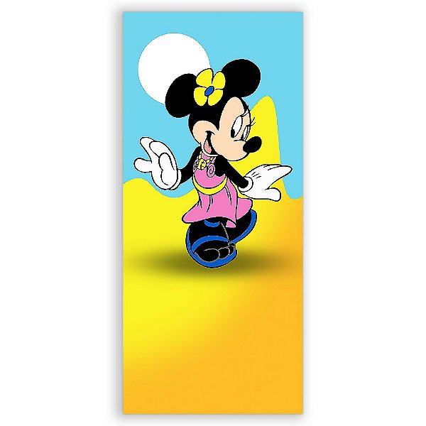 Capa Mini Faixa Lateral Sublimado - Minnie Praia