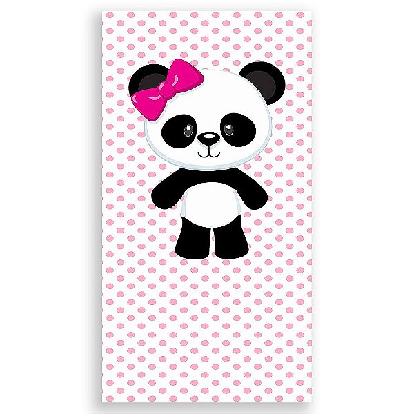 Capa Mini Faixa Lateral Sublimado - Panda Rosa
