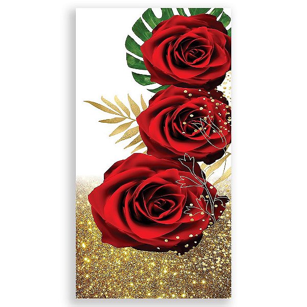 Capa Mini Faixa Lateral Sublimado - Floral Vermelho