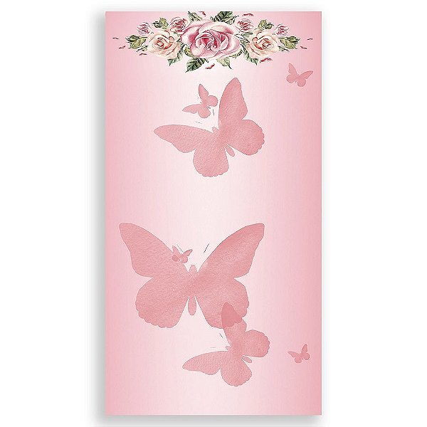 Capa Mini Faixa Lateral Sublimado - Borboleta Rosa