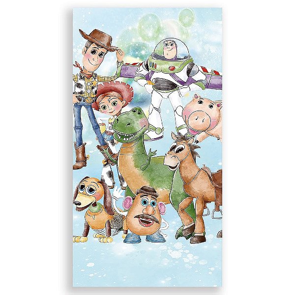 Capa Mini Faixa Lateral Sublimado - Toy Story Aquarela