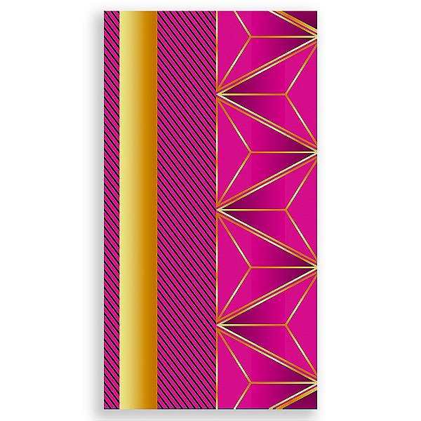 Capa Mini Faixa Lateral Sublimado - Happy Birthday Rosa