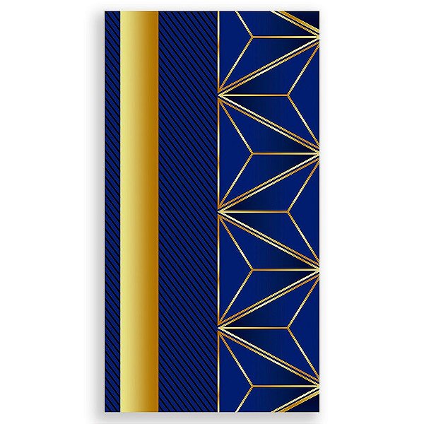 Capa Mini Faixa Lateral Sublimado - Happy Birthday Abstrato Azul