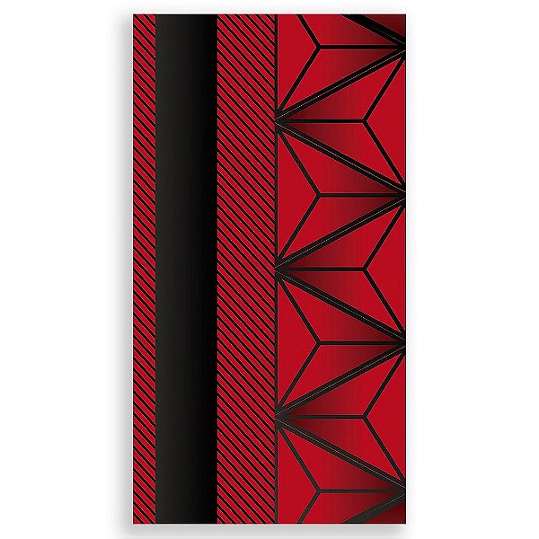 Capa Mini Faixa Lateral Sublimado - Abstrato Vermelho