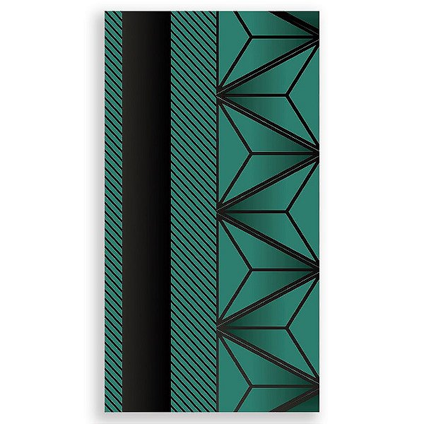 Capa Mini Faixa Lateral Sublimado - Abstrato Verde