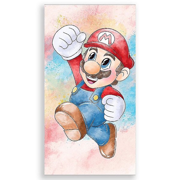 Capa Mini Faixa Lateral Sublimado - Super Mario