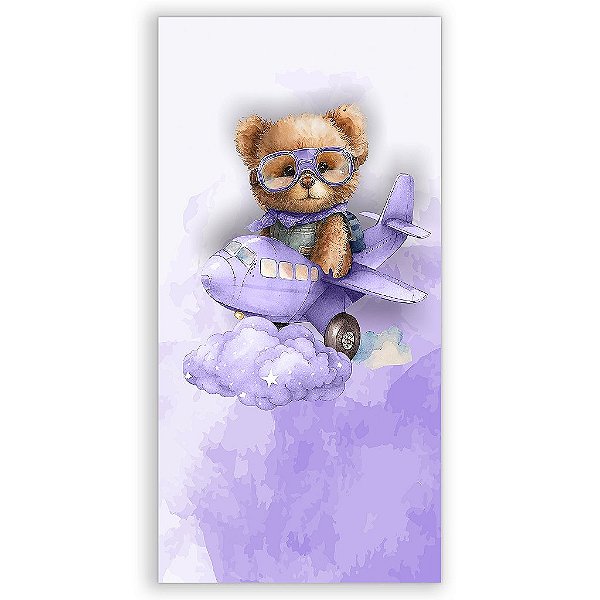 Capa Mini Faixa Lateral Sublimado - Ursinha Lilas