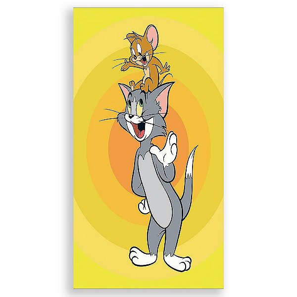 Capa Mini Faixa Lateral Sublimado - Tom e Jerry