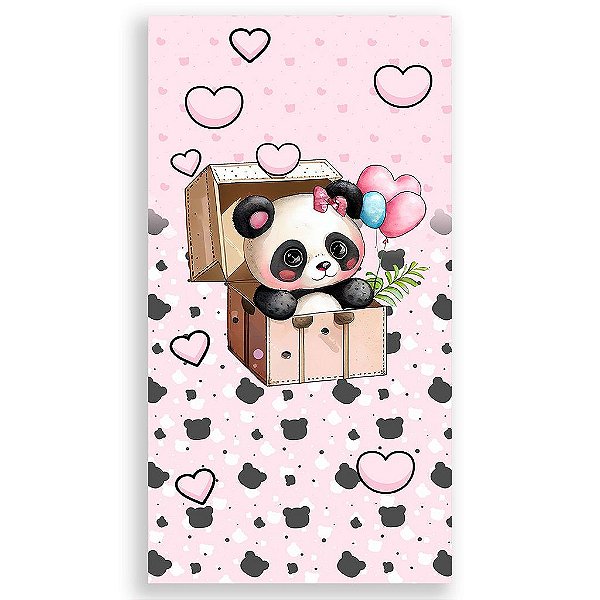 Capa Mini Faixa Lateral Sublimado - Panda Rosa