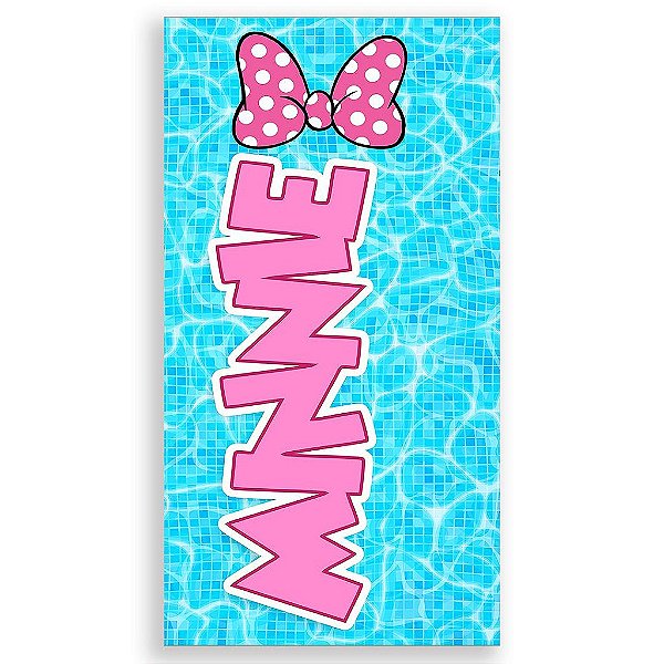 Capa Mini Faixa Lateral Sublimado - Minnie Pool Party