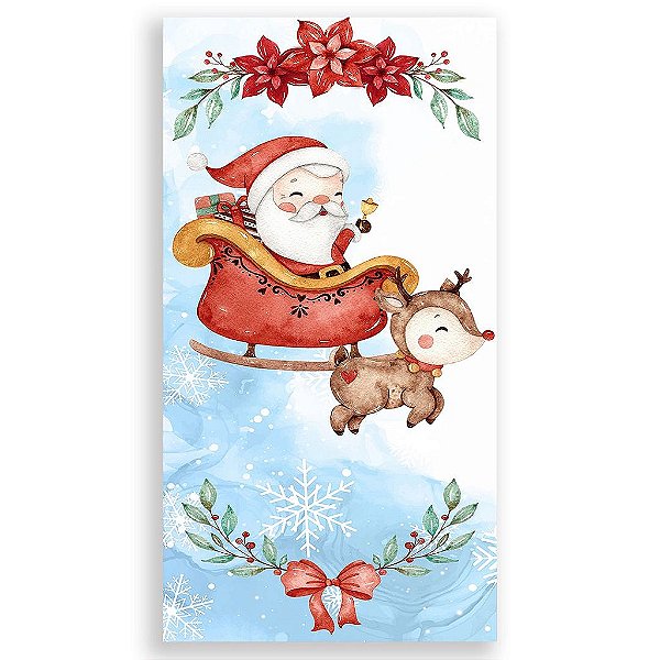 Capa Mini Faixa Lateral Sublimado - Natal - Ano Novo