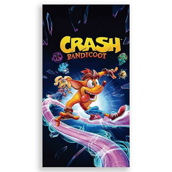 Capa Mini Faixa Lateral Sublimado - Crash Bandicoot