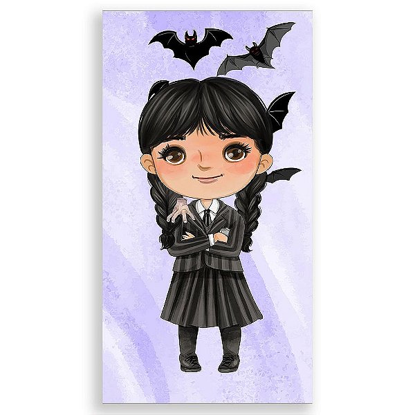 Capa Mini Faixa Lateral Sublimado - Wandinha