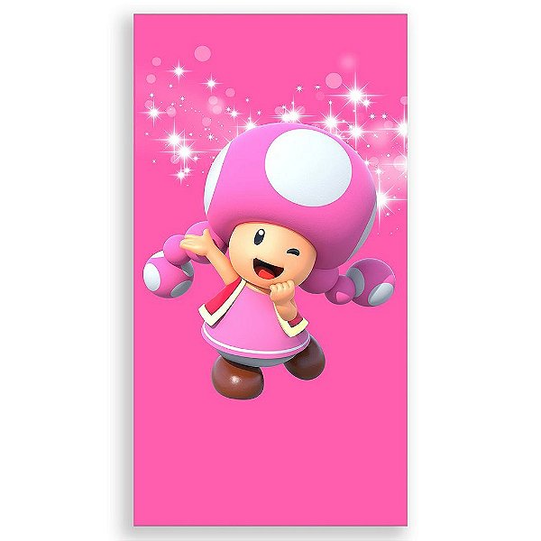 Capa Mini Faixa Lateral Sublimado - Peach Super Mario
