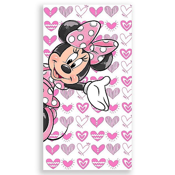 Capa Mini Faixa Lateral Sublimado - Minnie Rosa