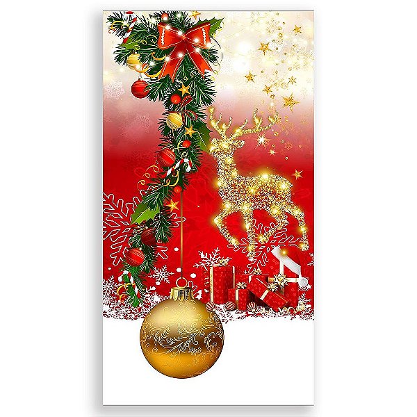 Capa Mini Faixa Lateral Sublimado - Mickey e Minnie Natal