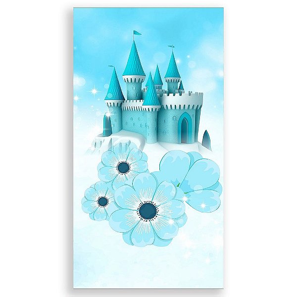 Capa Mini Faixa Lateral Sublimado - Castelo Cinderela Cute