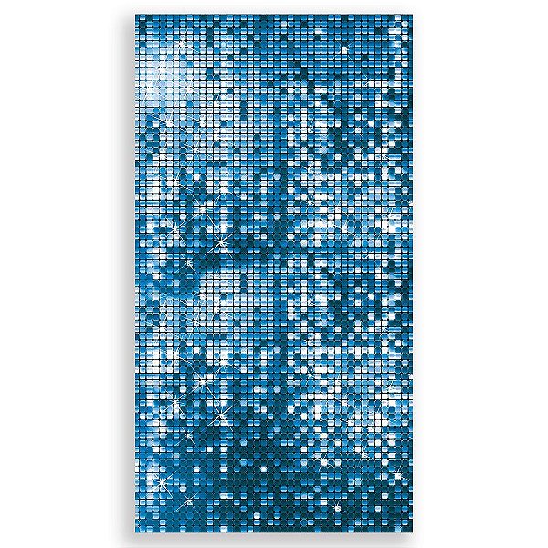 Capa Mini Faixa Lateral Sublimado - Lantejoulas Azul