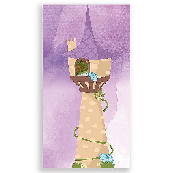 Capa Mini Faixa Lateral Sublimado - Rapunzel Cute