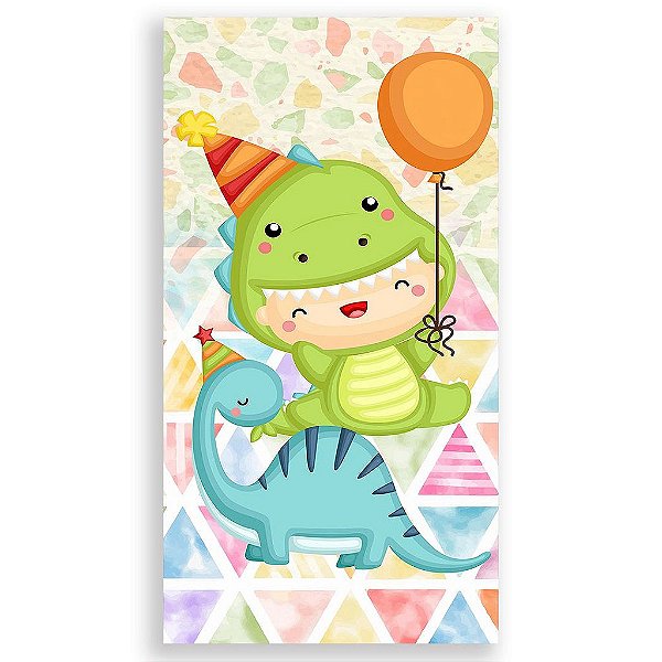 Capa Mini Faixa Lateral Sublimado - Dino Baby