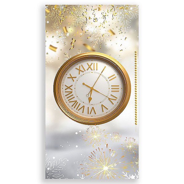 Capa Mini Faixa Lateral Sublimado - Relogio Natal Ano Novo