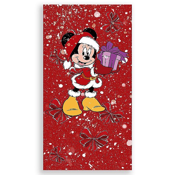 Capa Mini Faixa Lateral Sublimado - Minnie Natal