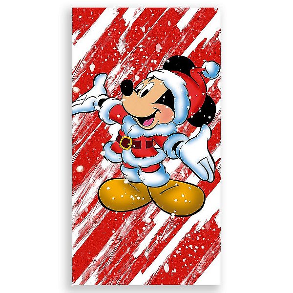 Capa Mini Faixa Lateral Sublimado - Mickey Natal