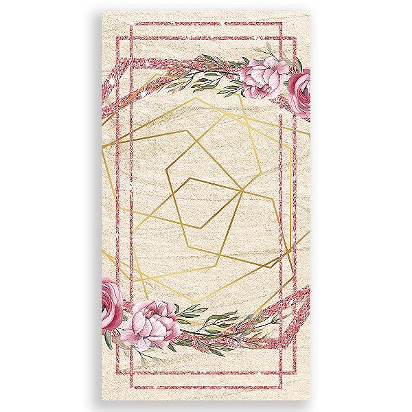 Capa Mini Faixa Lateral Sublimado - Arabesco Floral