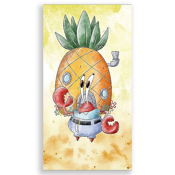 Capa Mini Faixa Lateral Sublimado - Bob Esponja