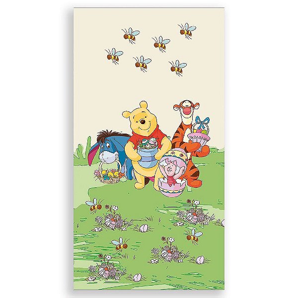 Capa Mini Faixa Lateral Sublimado - Ursinho Pooh Pascoa