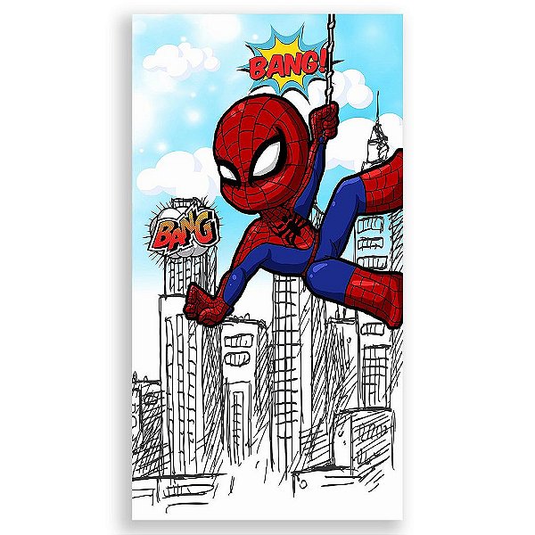 Capa Mini Faixa Lateral Sublimado - Homem Aranha Baby